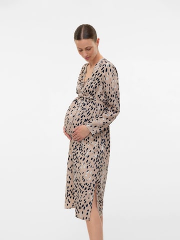 Robe 'MLPali' MAMALICIOUS en beige : devant