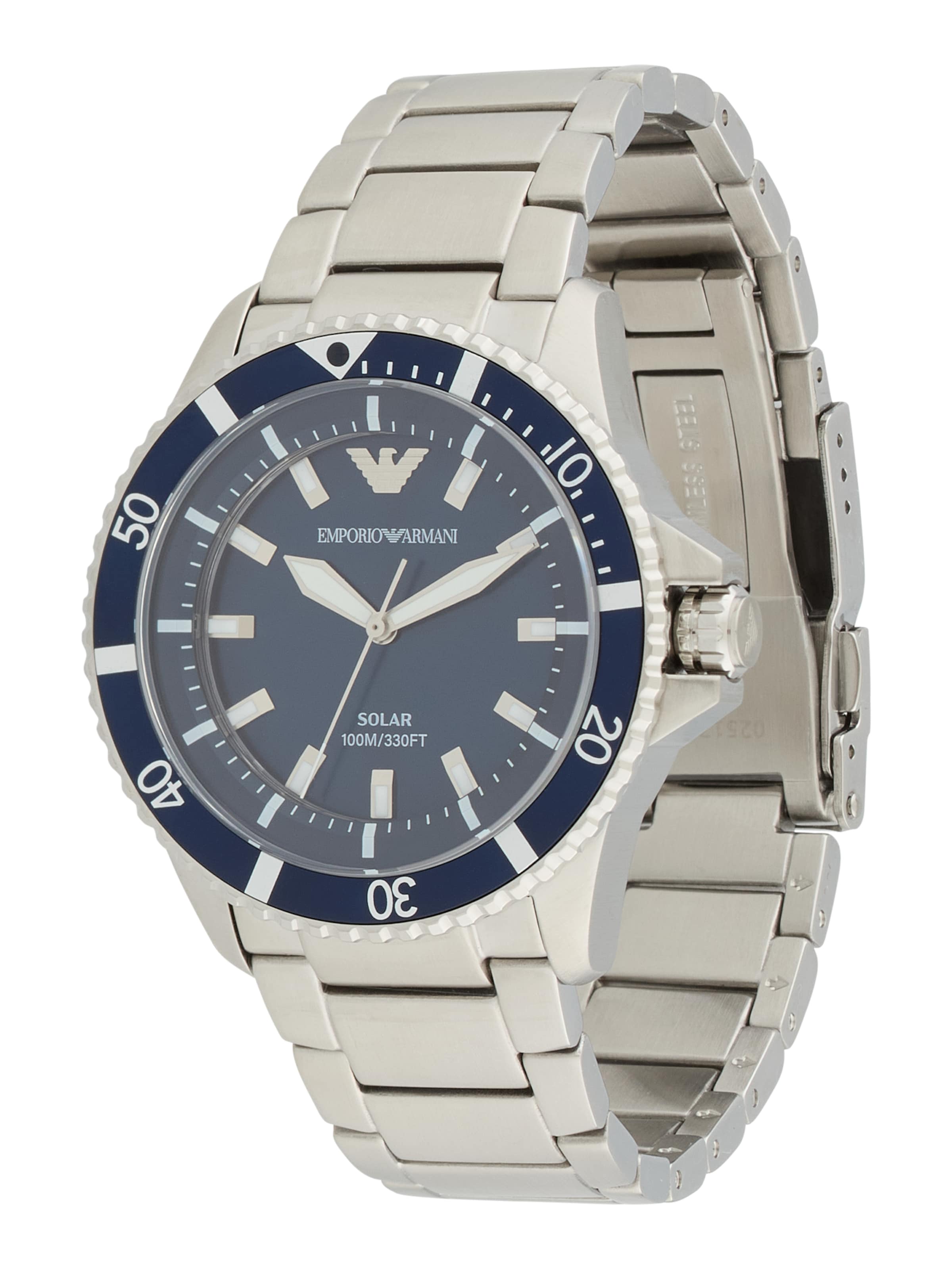 Emporio Armani Аналоговые часы в Серебристый: спереди