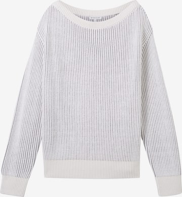 TOM TAILOR Sweater in White: front