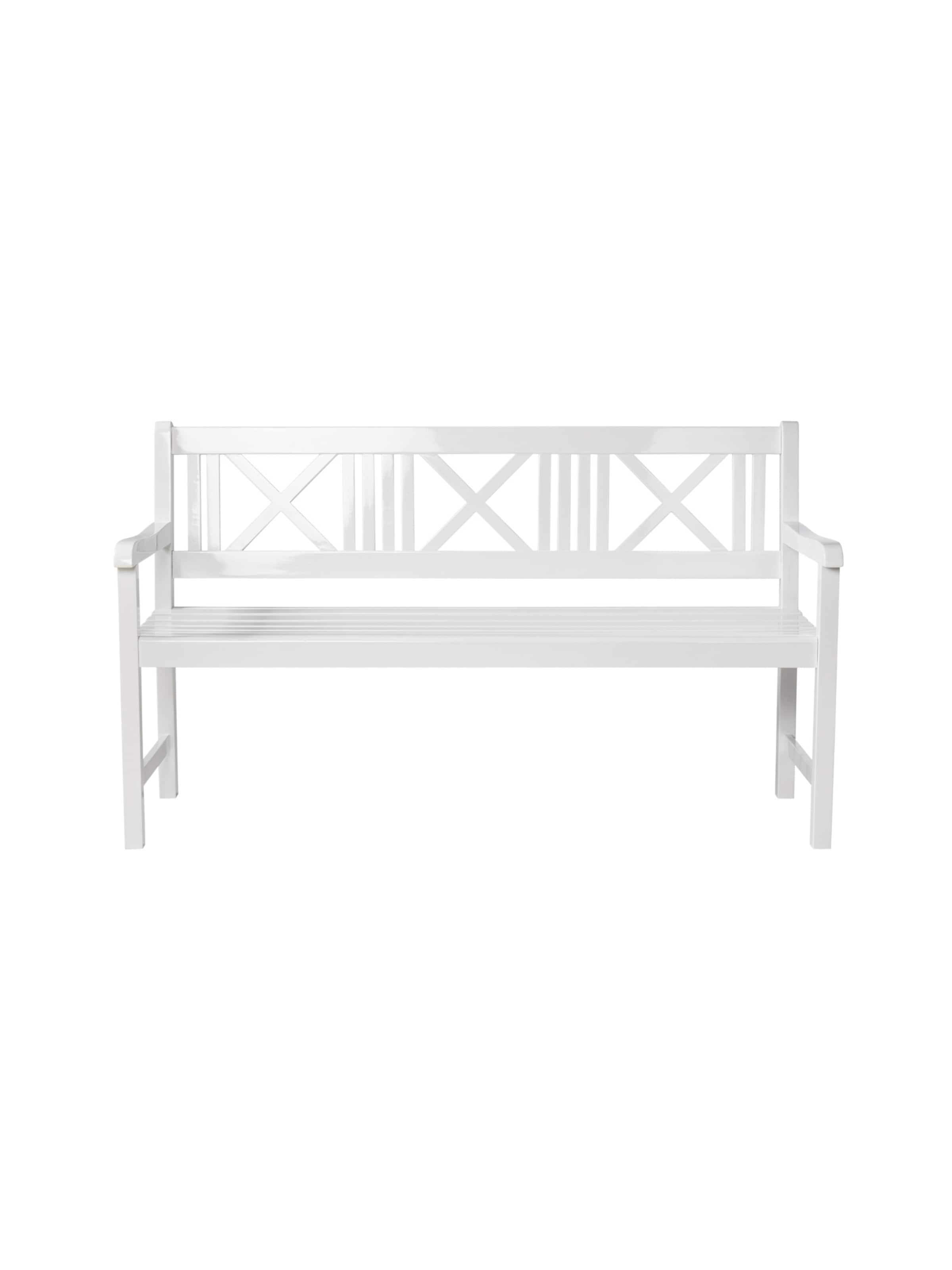 cinas Holzbank 'Rosenborg' in Weiß: Vorderseite