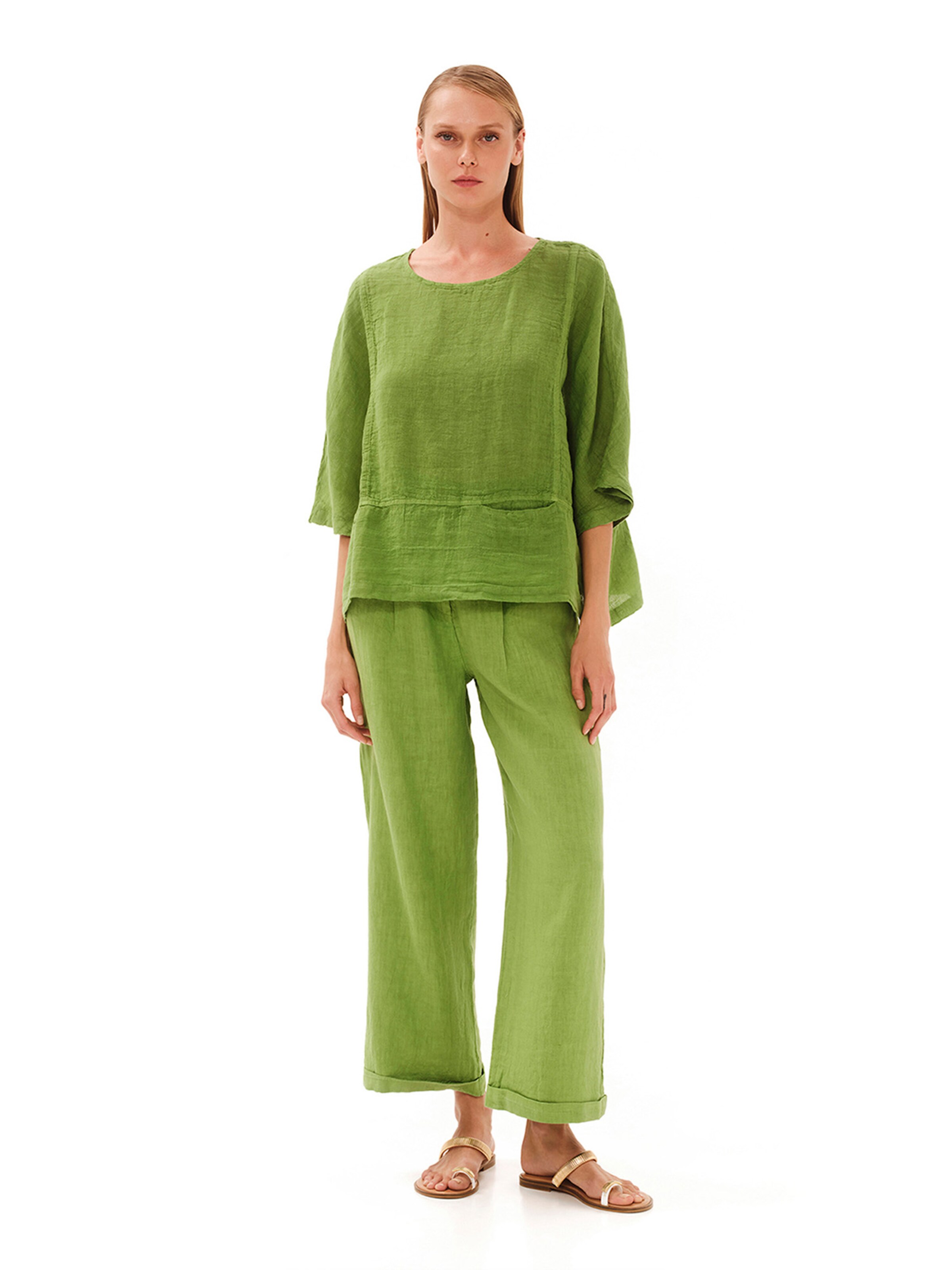 Haris Cotton Blouse 'Haris Cotton' in Groen