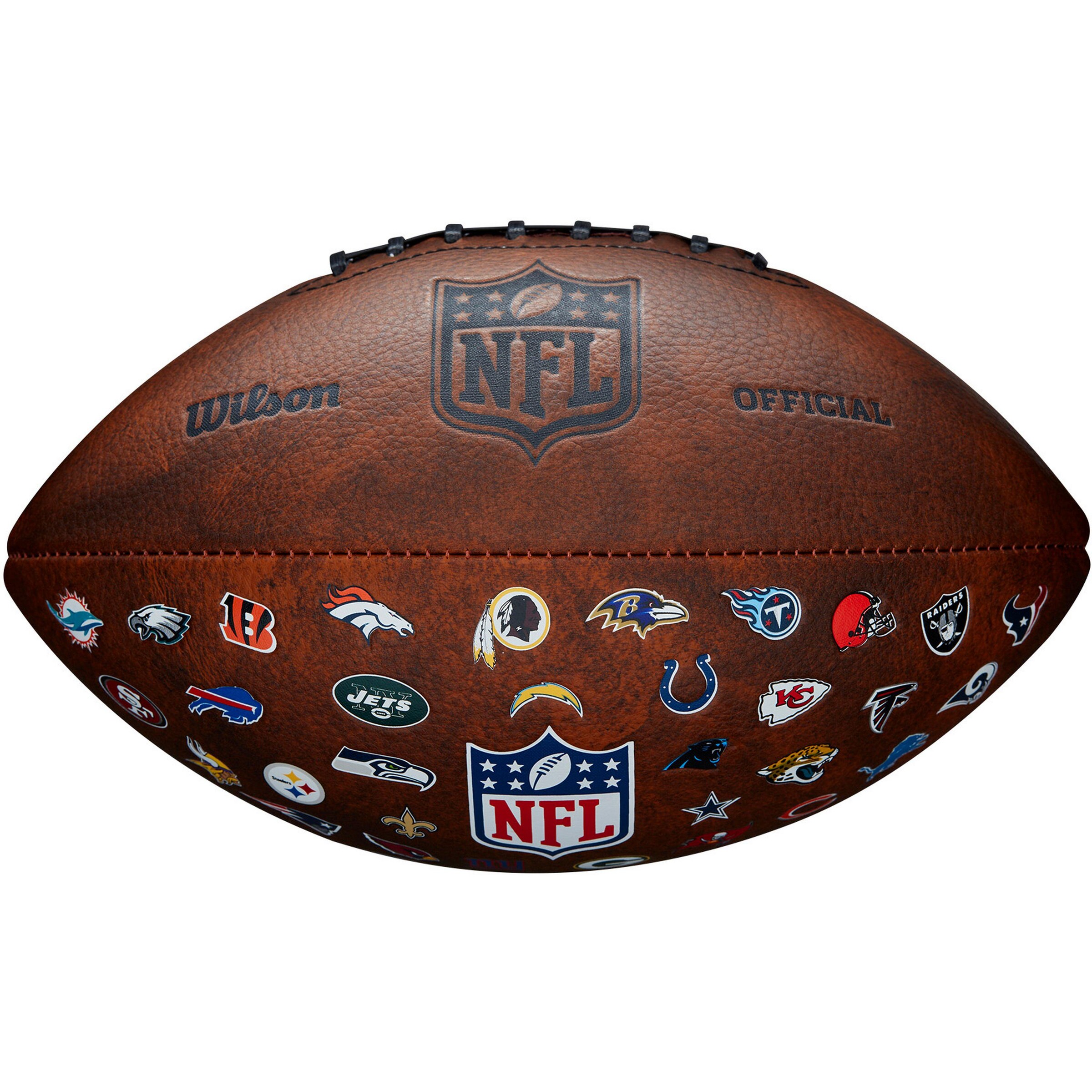 WILSON Ball 'NFL OFF THROWBACK 32 TEAM' in Brown