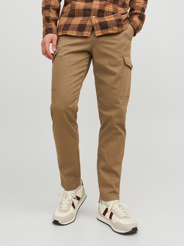 JACK & JONES Regular Cargobroek 'OLLIE BOWIE' in Beige: voorkant