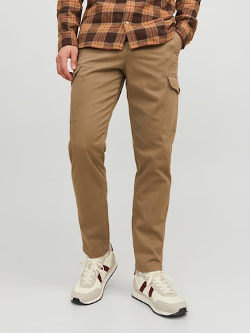 JACK & JONES Regular Cargobroek 'OLLIE BOWIE' in Beige: voorkant