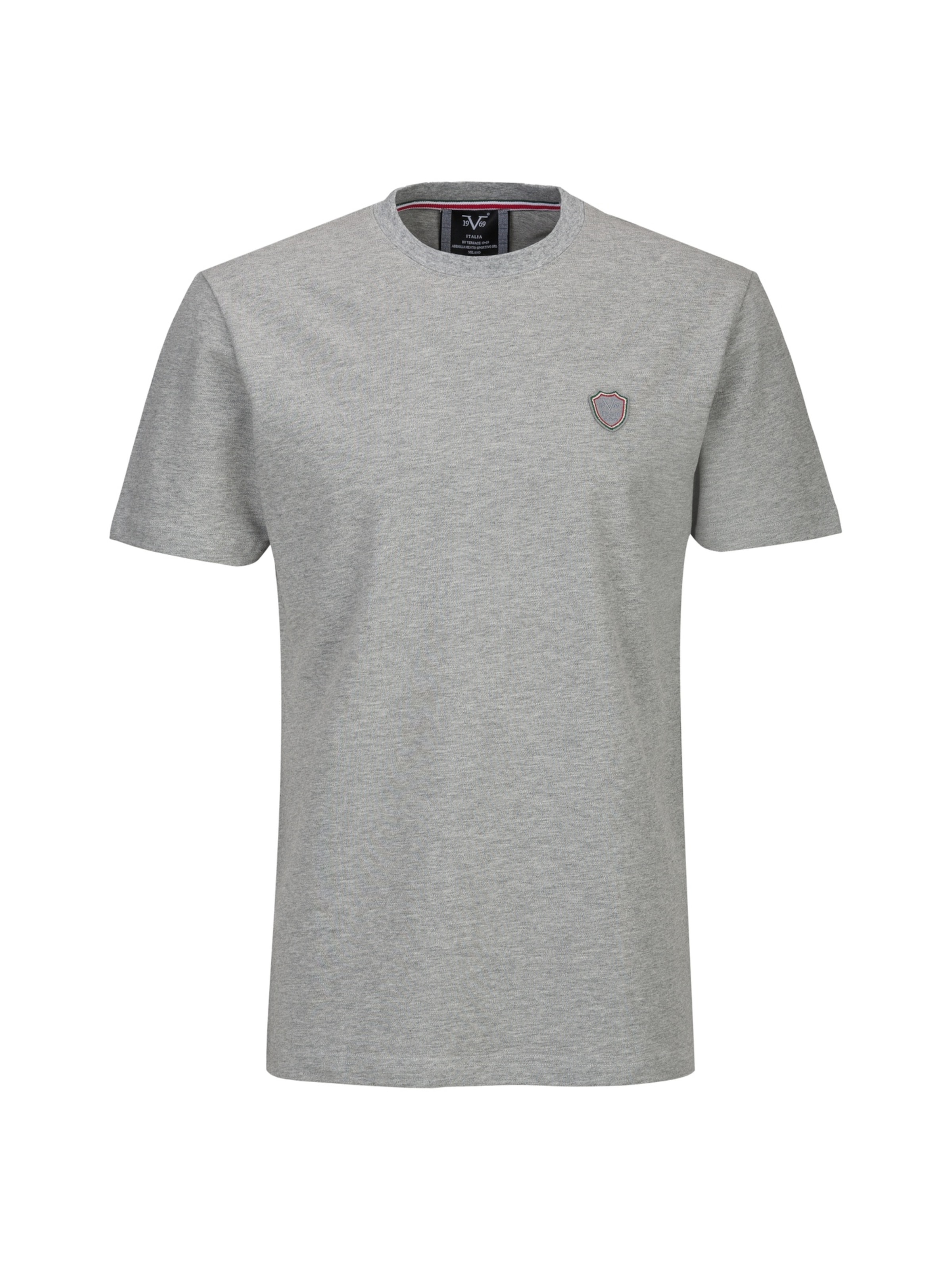 19V69 ITALIA Shirt 'Rafael Flag' in Grey: front