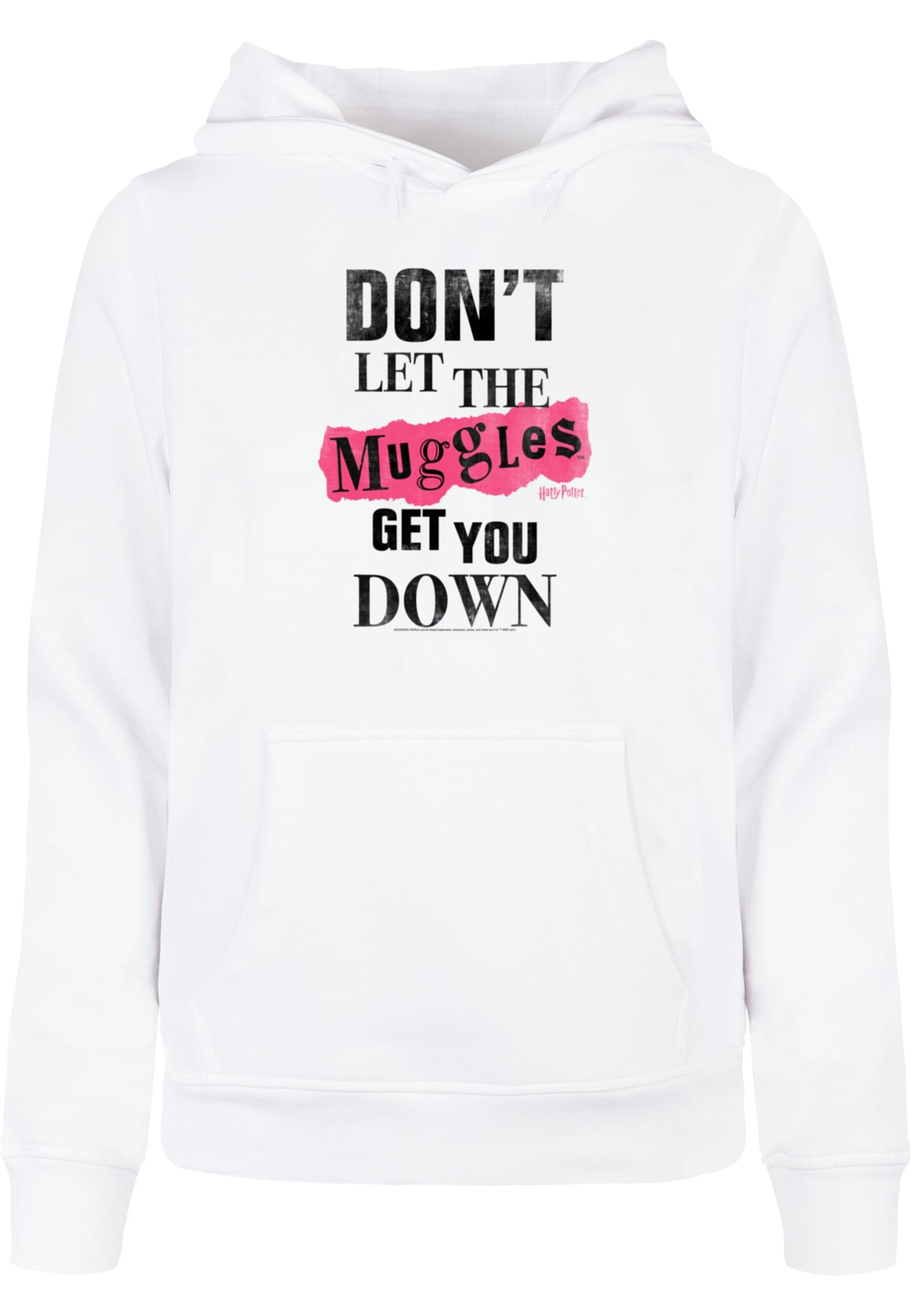 ABSOLUTE CULT Sweatshirt 'Harry Potter - Muggles' in Wit: voorkant