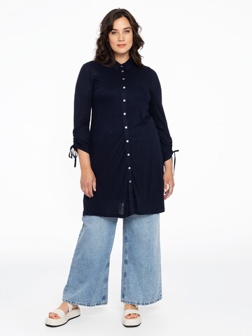 YOEK Bluse 'Cocoon' in Blau