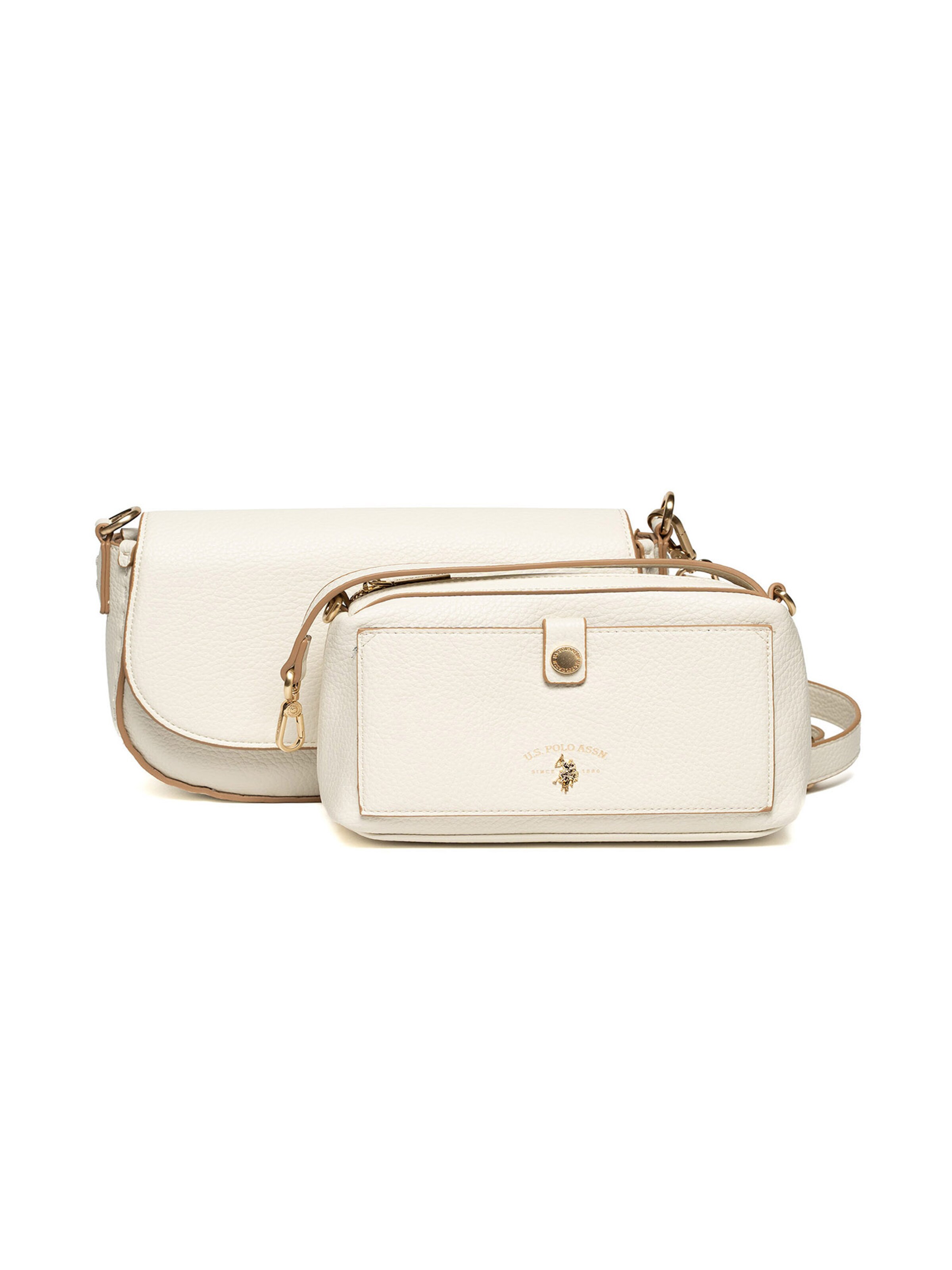 Borsa a spalla di U.S. POLO ASSN. in bianco: frontale