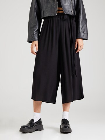 Mavi Wide leg Broek in Zwart: voorkant
