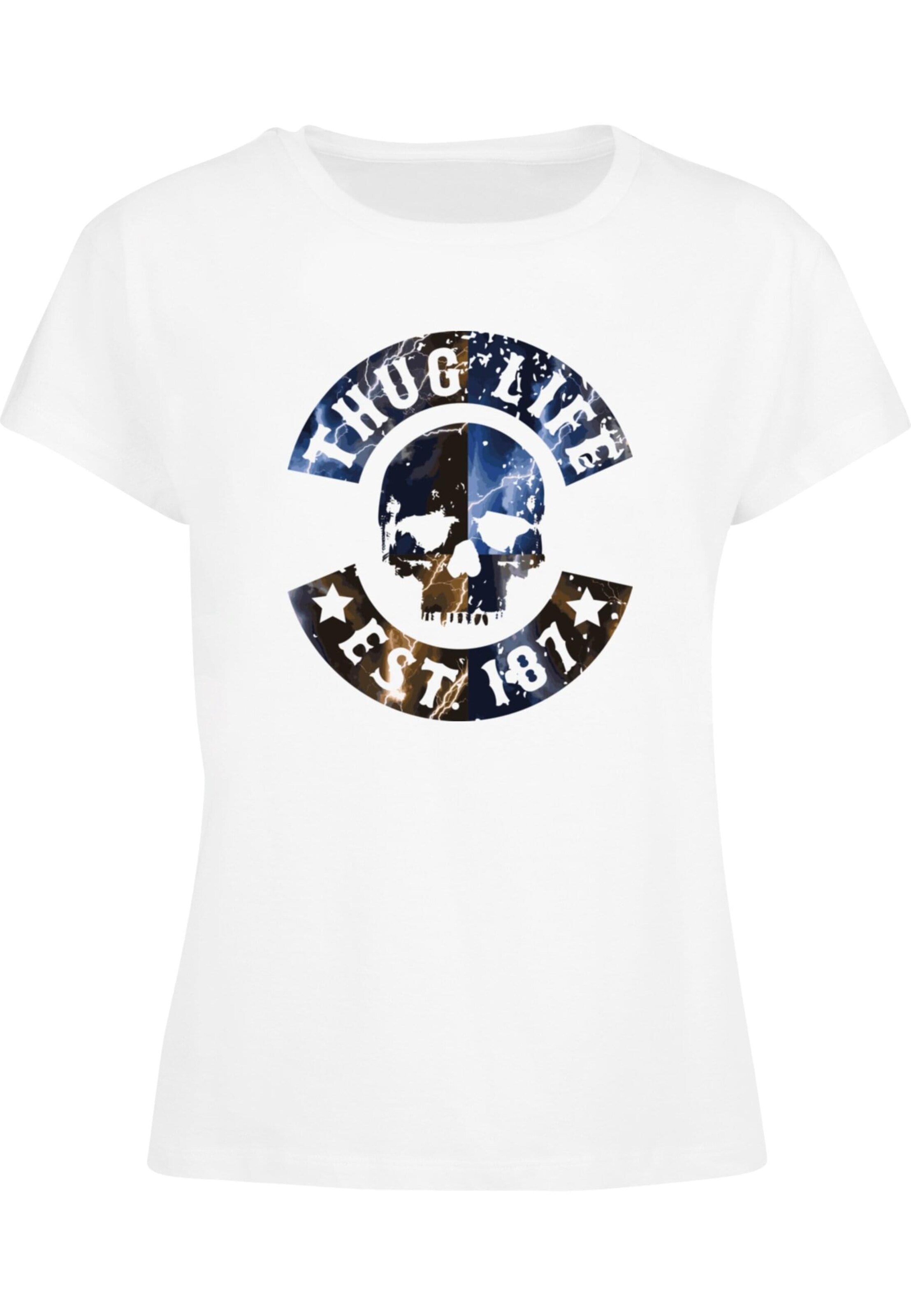 Thug Life Shirt 'Galaxy' in White: front