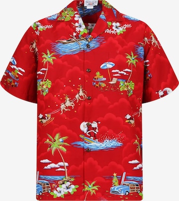 Pacific Legend Hemd 'Christmas Allover' in Rot: Vorderseite