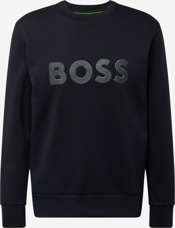 BOSS - Sweatshirt 'Salbo' em preto: frente