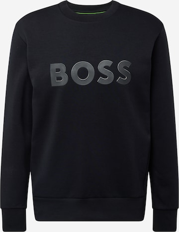 BOSS Collegepaita 'Salbo' värissä musta: etupuoli