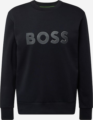 BOSS Green Sweatshirt 'Salbo' in Zwart: voorkant