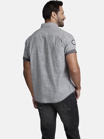 Jan Vanderstorm Regular fit Button Up Shirt ' Milos ' in Grey