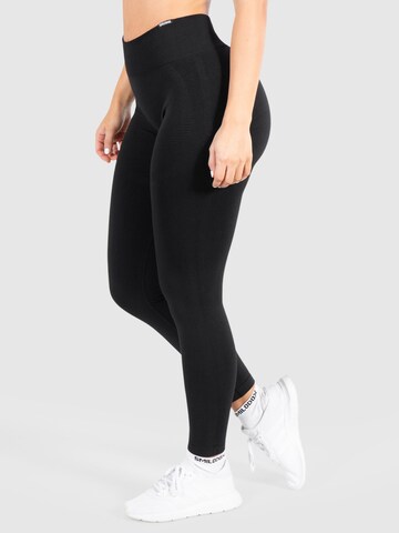 Smilodox Skinny Leggings ' Solid Scrunch ' in Zwart