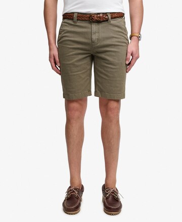 Superdry & Co Regular Chino Pants 'Utility' in Green: front