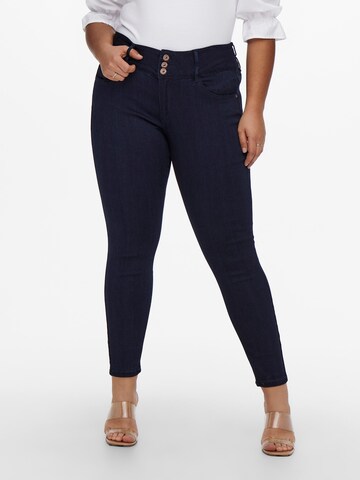 ONLY Carmakoma Skinny Jeans 'Anna' in Blauw: voorkant