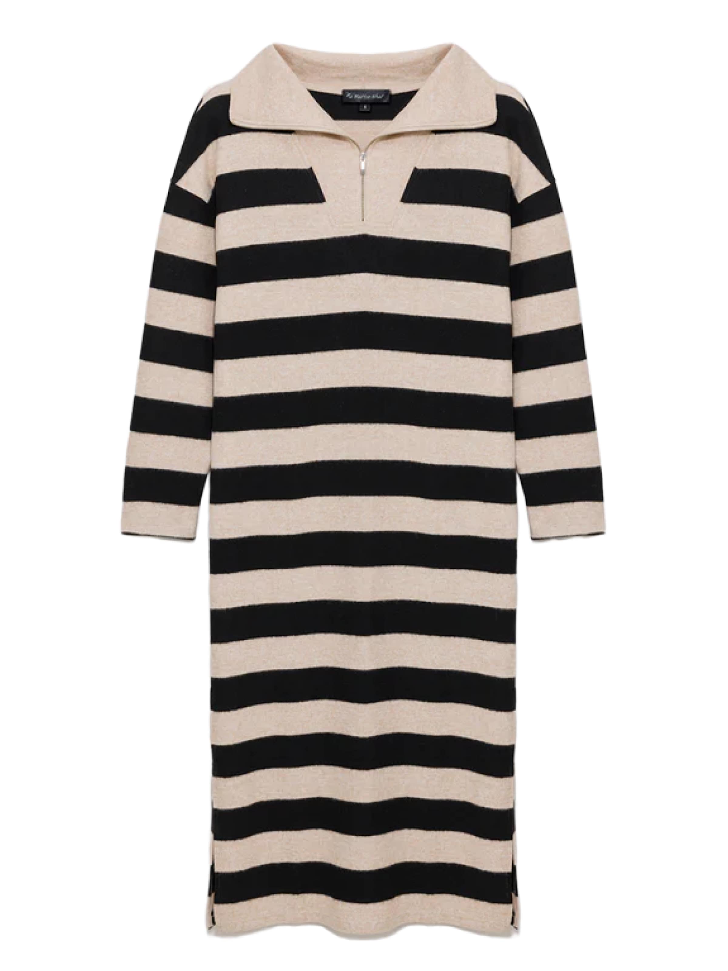 No Matter What Strickkleid in beige / schwarz, Produktansicht