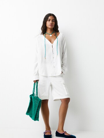 Chemisier Pull&Bear en blanc