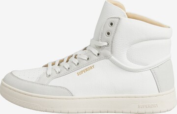 Superdry High-Top Sneakers in White: front