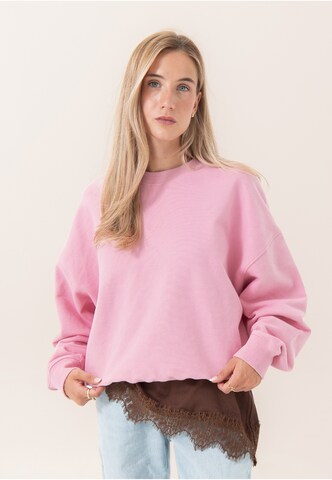 OH APRIL Sweatshirt i rosa: framsida