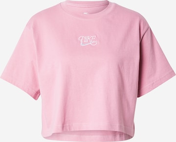 T-shirt Nike Sportswear en rose : devant