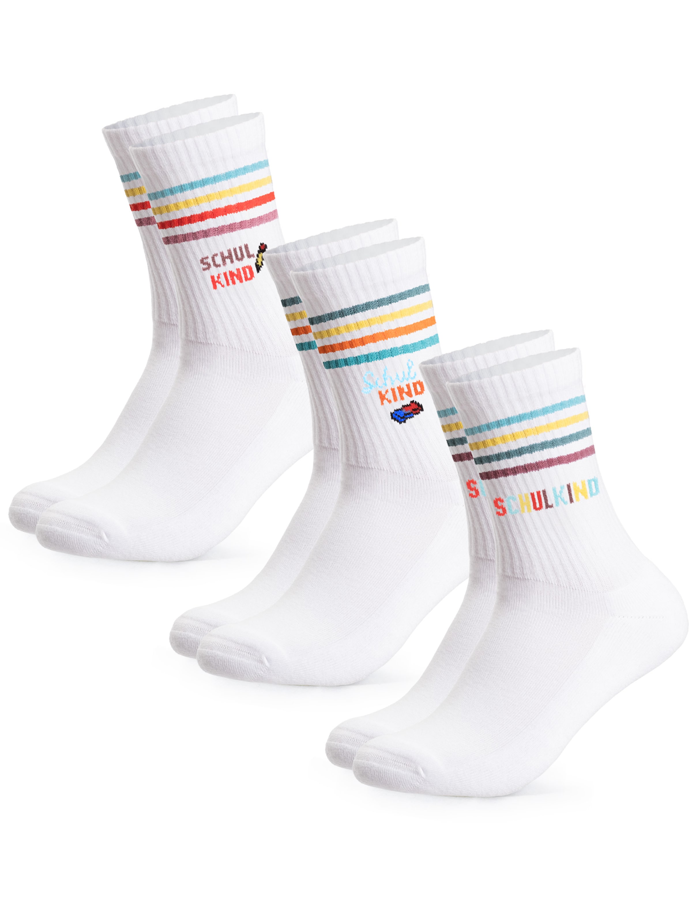 Occulto Socken 'School'‌‌‌‌‌‌ in Weiß: Vorderseite