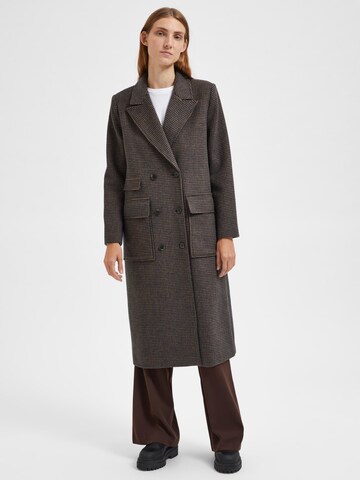 SELECTED FEMME Between-Seasons Coat 'Katrine' in Brown