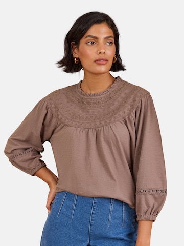 love & roses Bluse i brun: forside