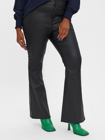 Vero Moda Curve Flared Pants 'SIGA' in Black: front