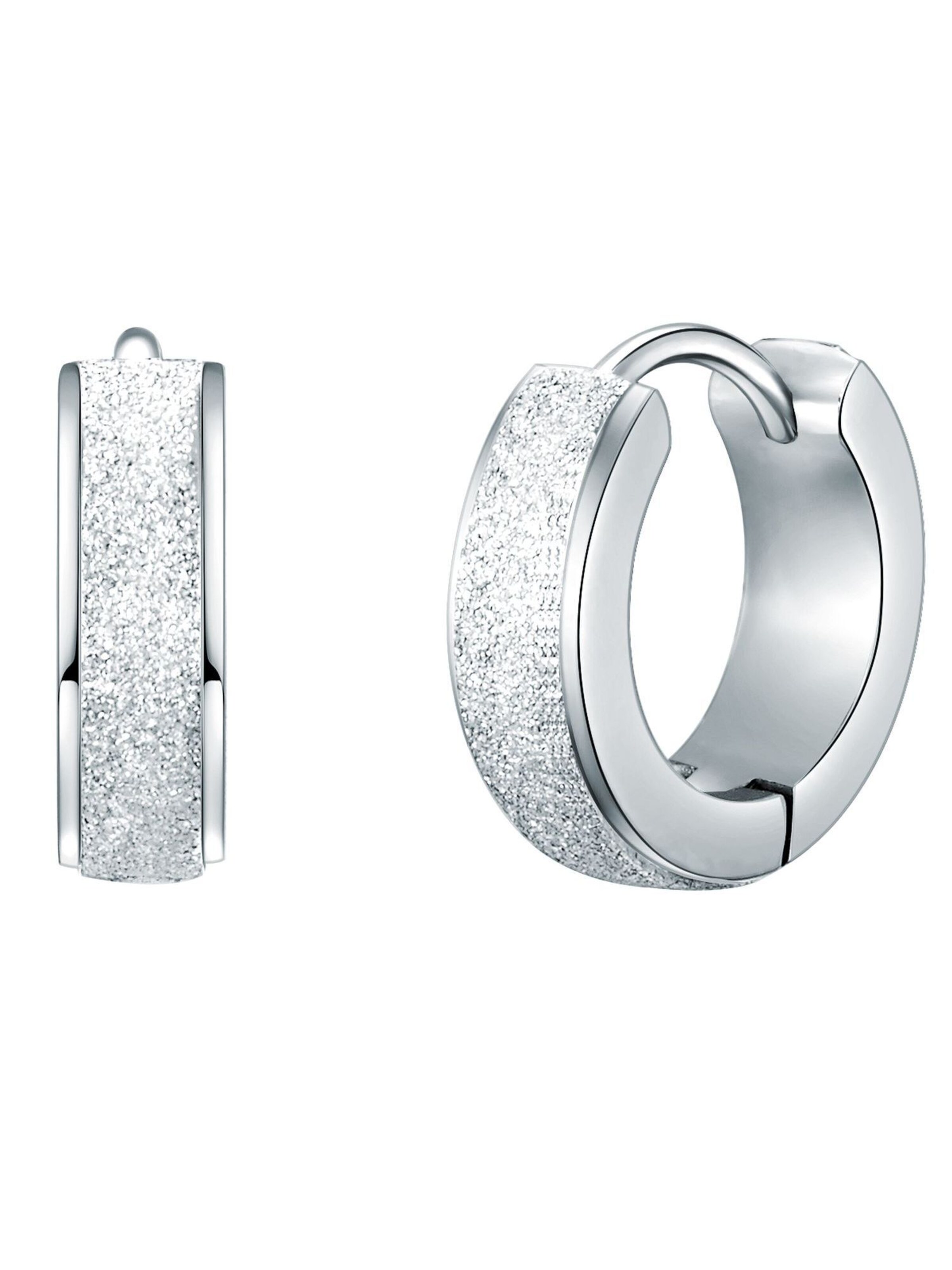 Boucles d'oreilles Eastside en argent : devant