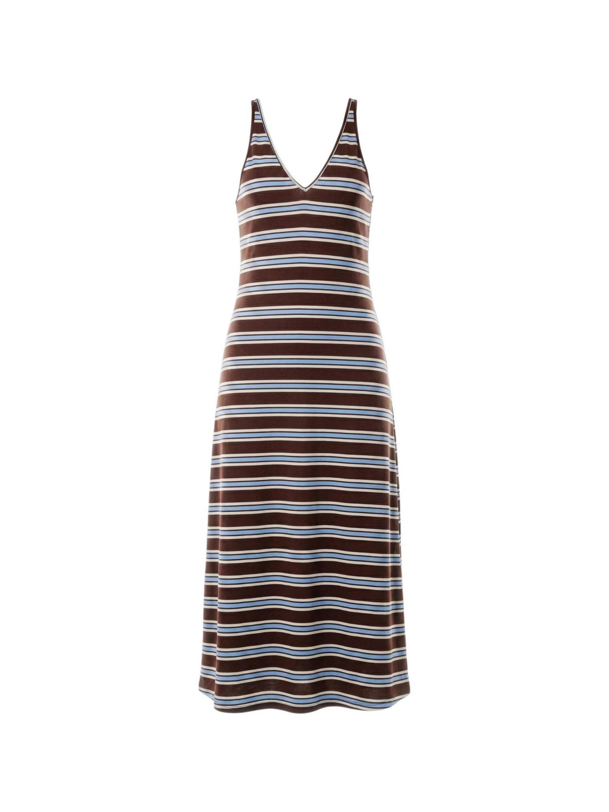 I AM - Vestido 'Abito Cotone Righe 25260' en marrón: frente