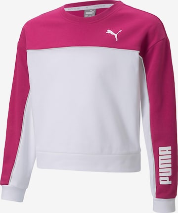 PUMA Athletic Sweatshirt 'Modern Sports' in White: front