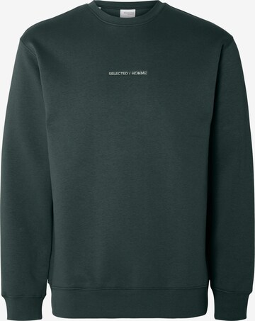 Sweat-shirt SELECTED HOMME en vert : devant