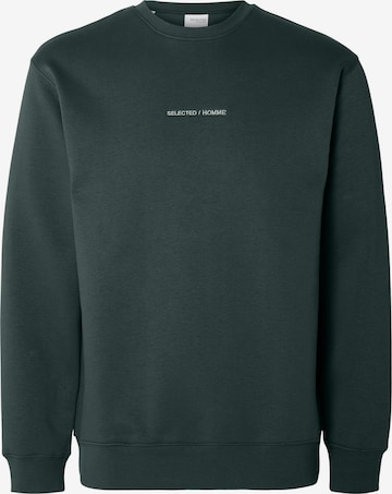 Sweat-shirt SELECTED HOMME en vert : devant