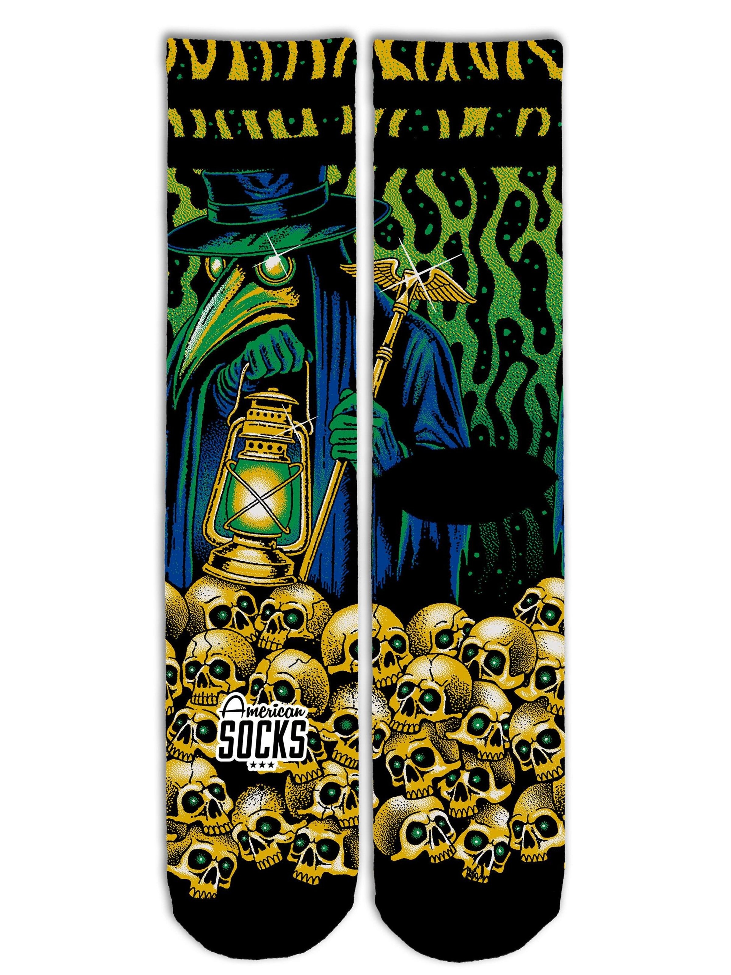 American Socks - Calcetines 'Black plague' en verde