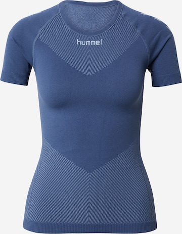 Hummel Funkcionális felső 'First Seamless' - kék: elől