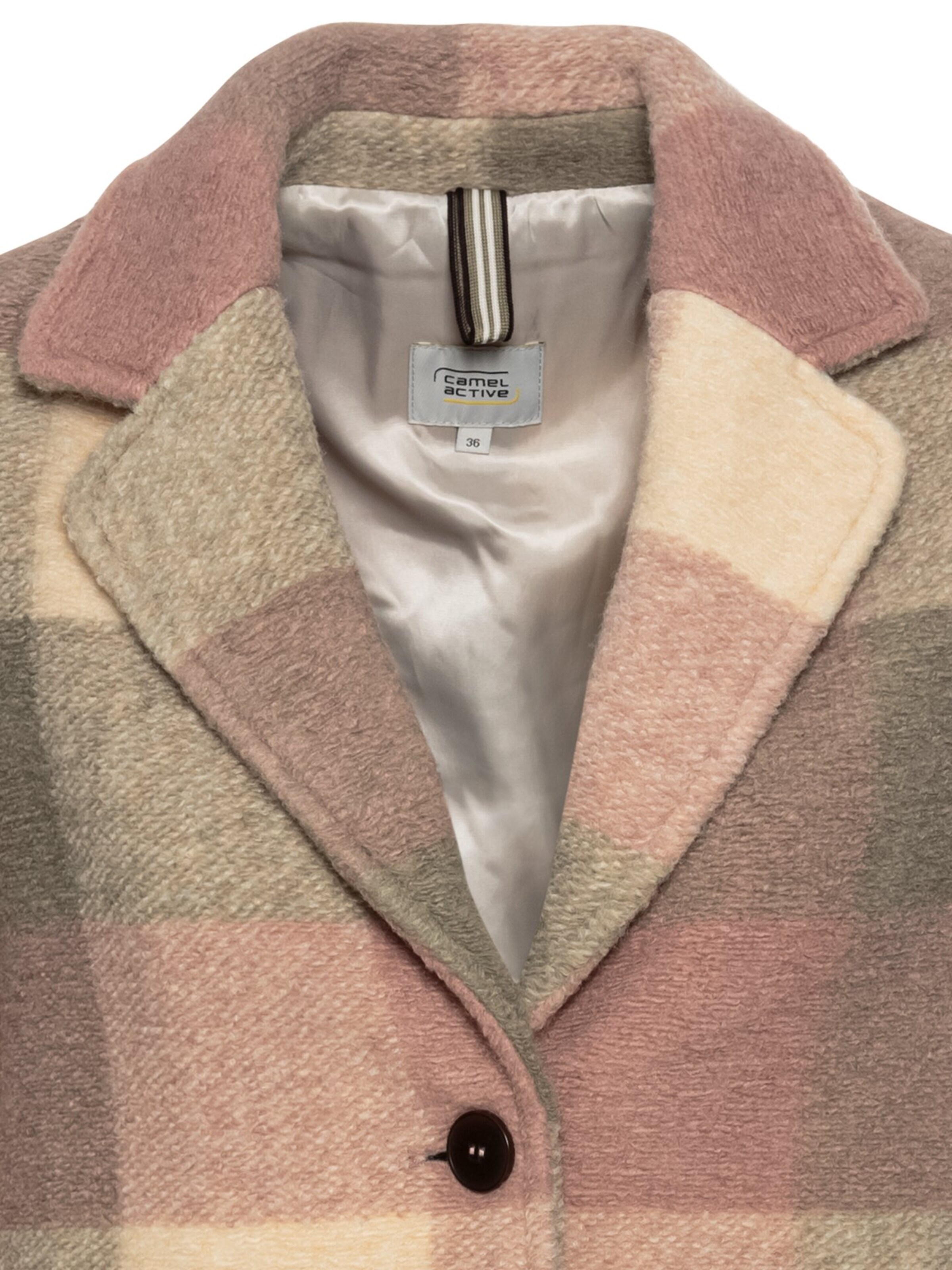 CAMEL ACTIVE Wollmantel mit Reverskragen in Beige