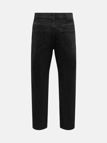Only & Sons Loose fit Trousers 'ONLY & SONS ONSTYE LOOSE TPE WB 0131AZG DNM JEANS' in Black