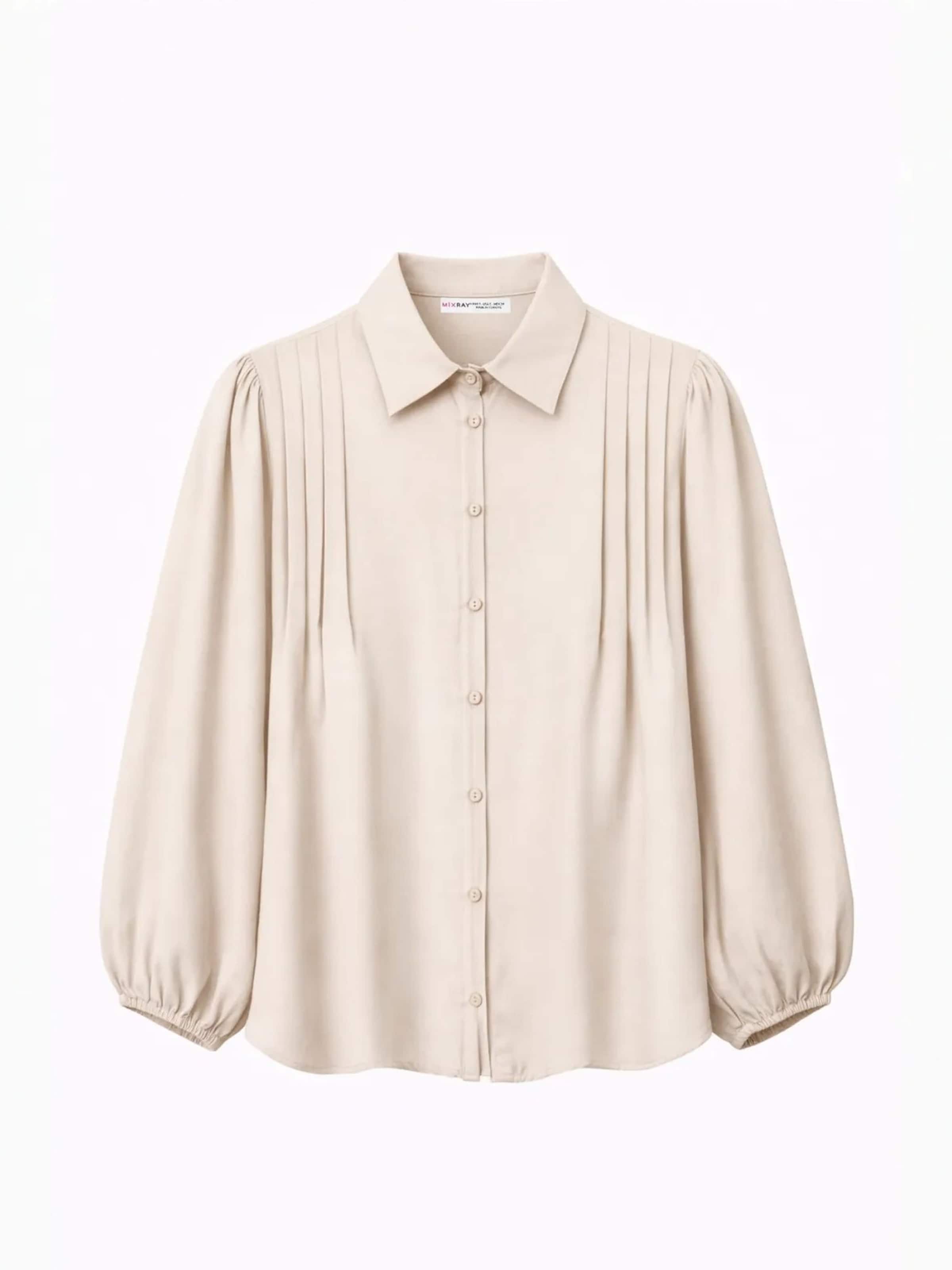 MixRay Bluse in Beige: Vorderseite
