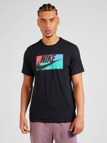 Nike Sportswear Shirt 'CLUB' in Zwart: voorkant