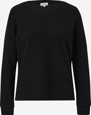 s.Oliver Sweatshirt in Zwart: voorkant