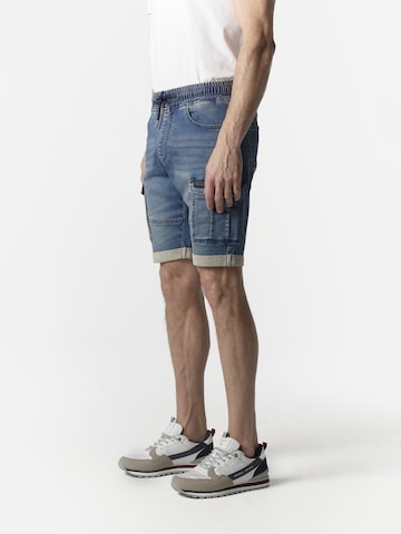 mėlyna KOROSHI Standartinis Darbinio stiliaus džinsai