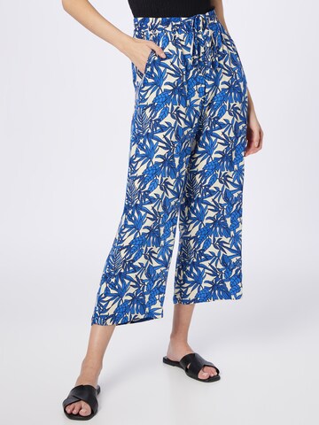 Smith&Soul Wide leg Broek 'Santorini' in Blauw: voorkant