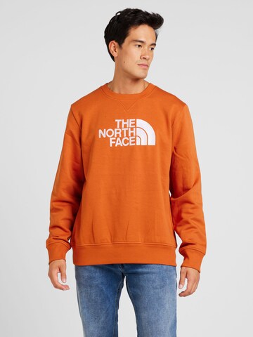Felpa 'DREW PEAK' di THE NORTH FACE in arancione: frontale