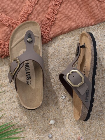 Bayton T-bar sandals 'Mercure' in Brown