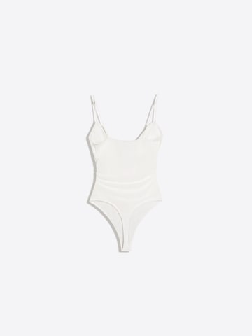 Bershka Shirt bodysuit in White