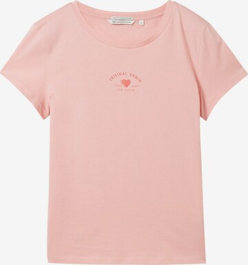 TOM TAILOR DENIM T-Shirt in Pink: predná strana