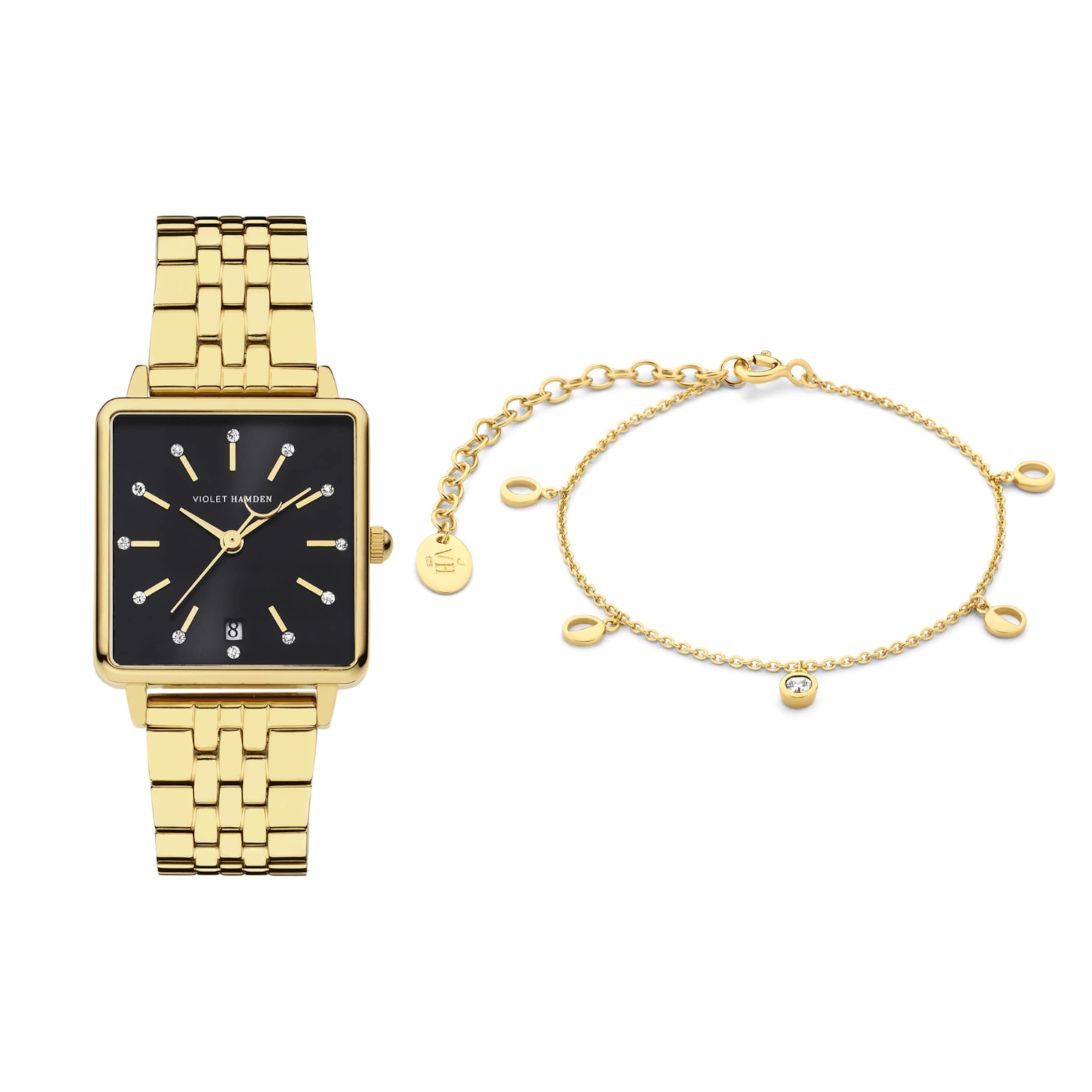 Violet Hamden Analog watch in Gold: front